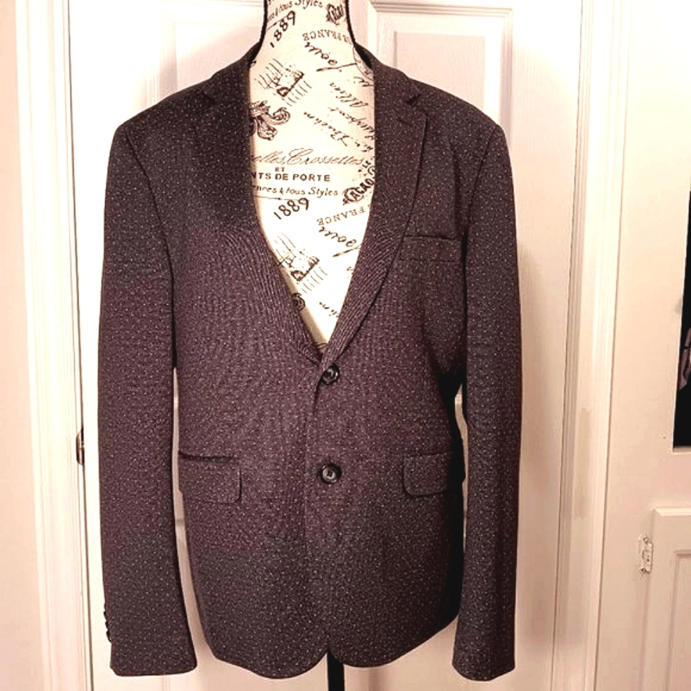 NWOT Grafton Men's Blue White Patterned Blazer Size M Business Casual Jacket